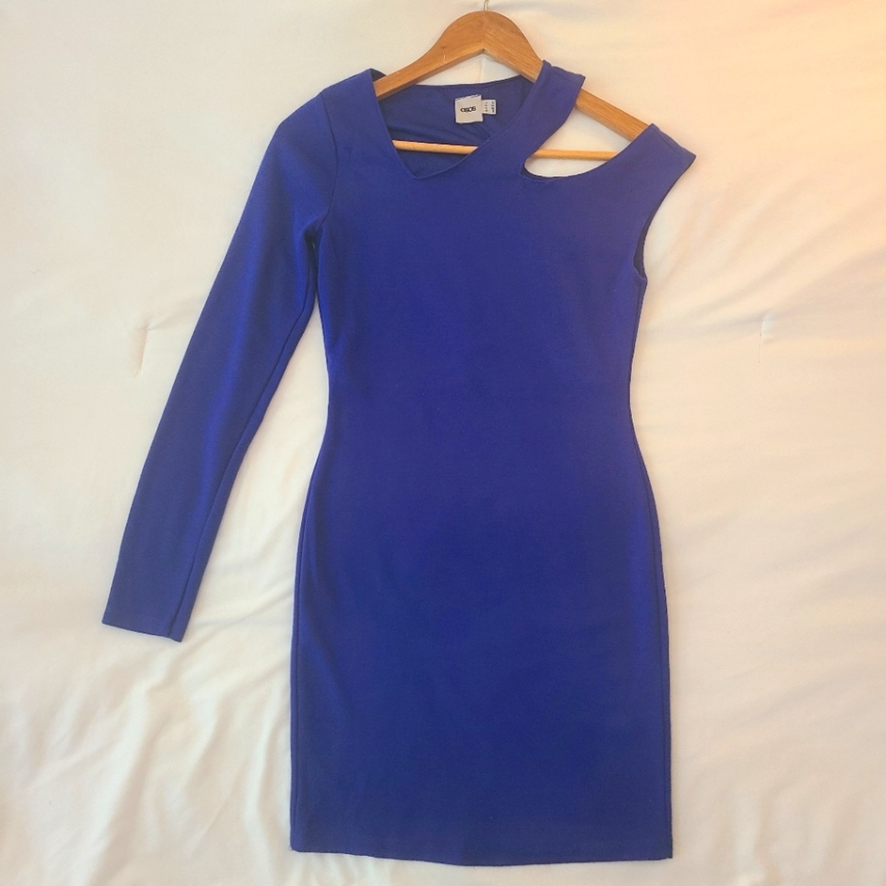 ASOS One Shoulder Long Sleeve Mini Dress